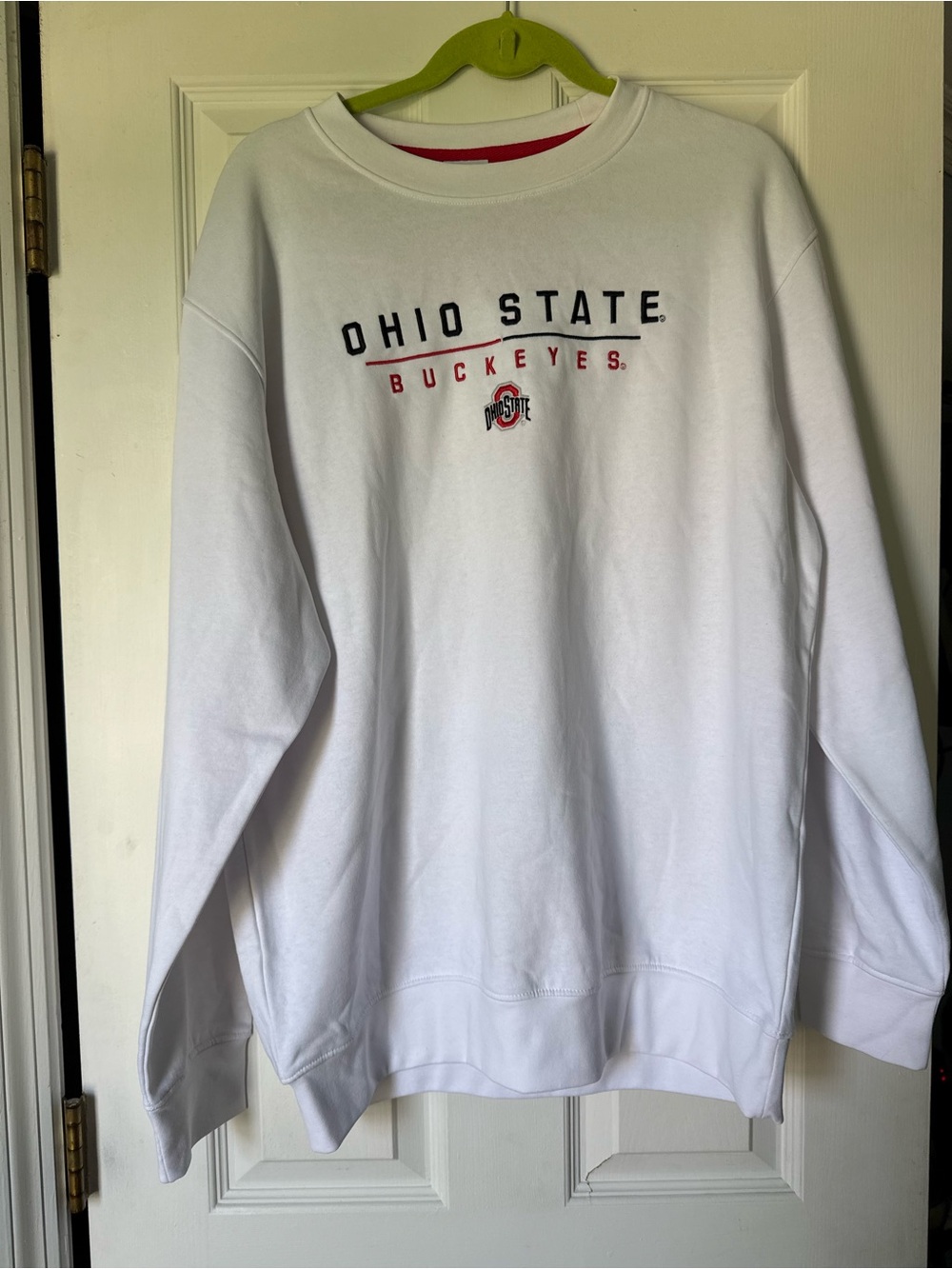 Champion White Ohio State Buckeyes Crewneck Sweatshirt